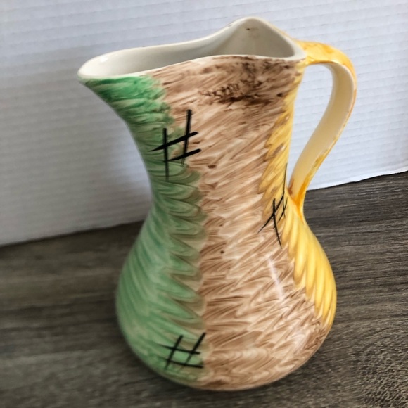 Vtg 1930s Myott Sons and Co Ceramic Pitcher - Picture 13 of 15